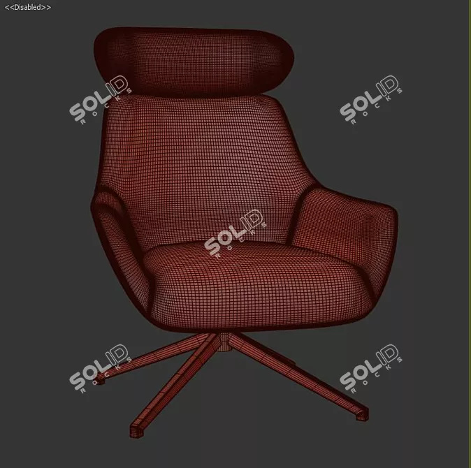 Brady Swivel Lounge Chair 3D model image 3