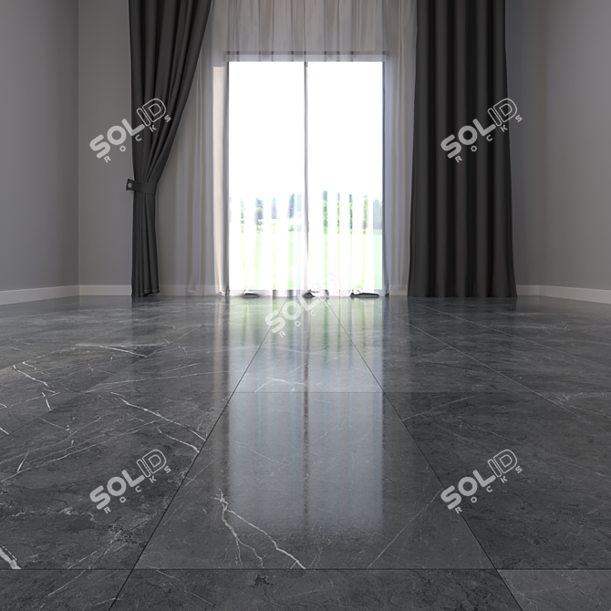 HD Marble Floor Tiles 3D model image 2