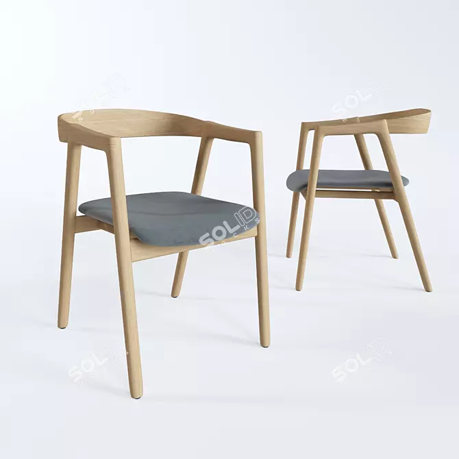 Elegant Muna Chair by Gazzda 3D model image 1