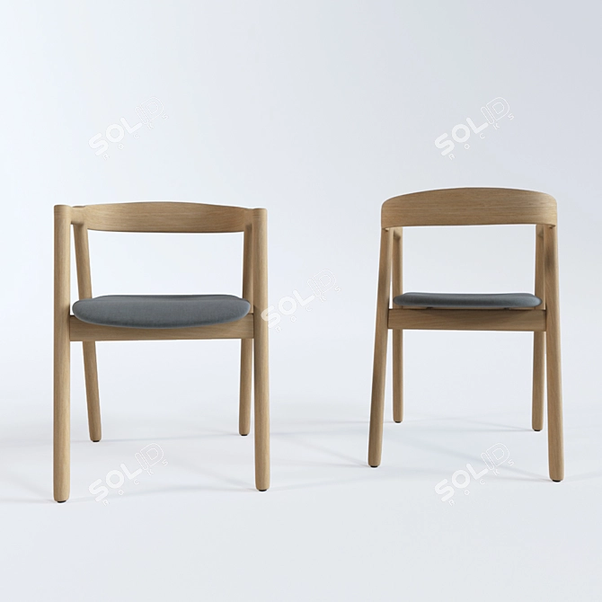 Elegant Muna Chair by Gazzda 3D model image 3