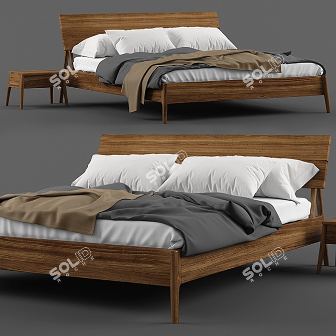 Modern Ethnicraft Air Bed Set 3D model image 1