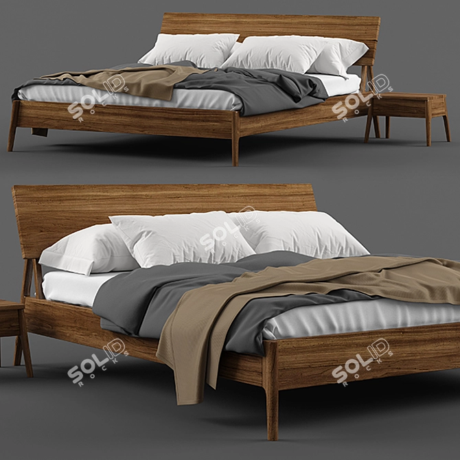 Modern Ethnicraft Air Bed Set 3D model image 2