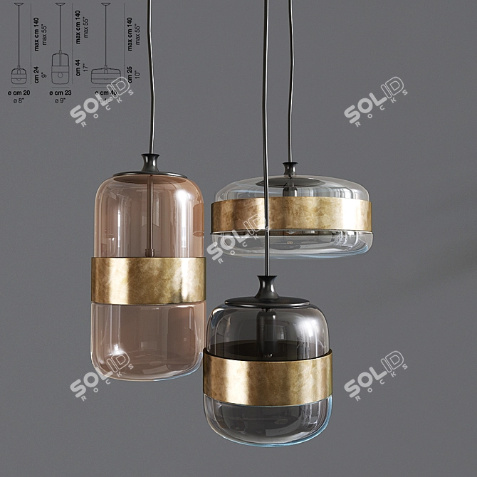 Vistosi Futura SP Pendant - Elegant Lighting Solution 3D model image 1