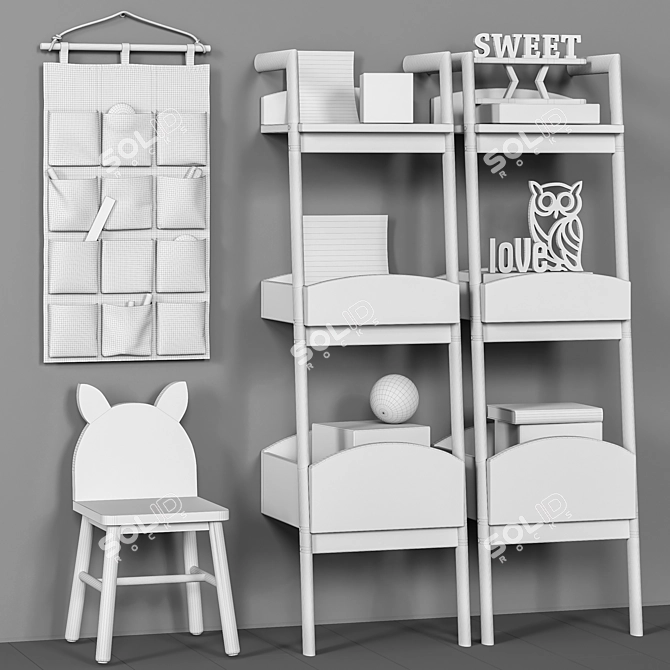 Kids Furniture and Toy Set 3D model image 3