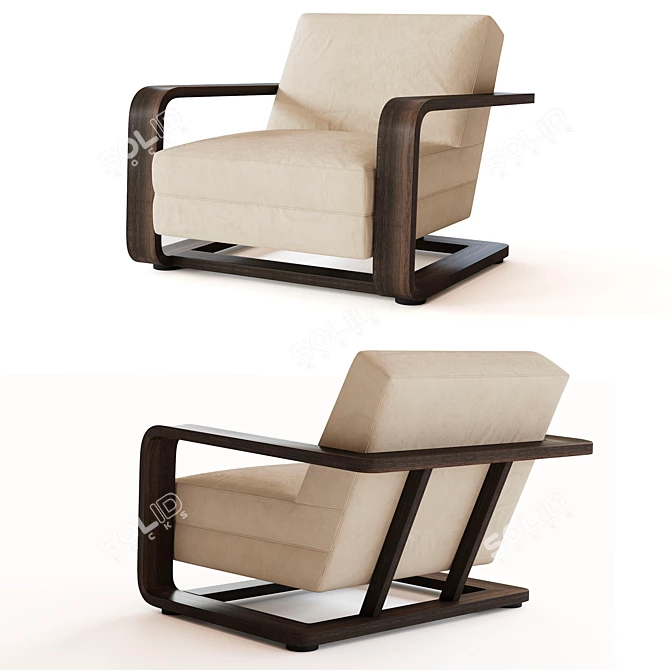 Restoration Hardware LAURENT Armchair 3D model image 2