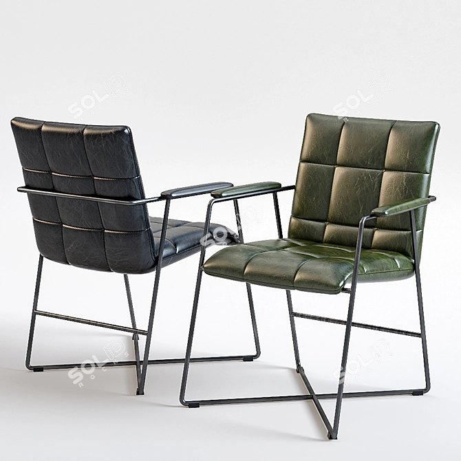 Sleek Vision Bed: Modern, Multifunctional 3D model image 1