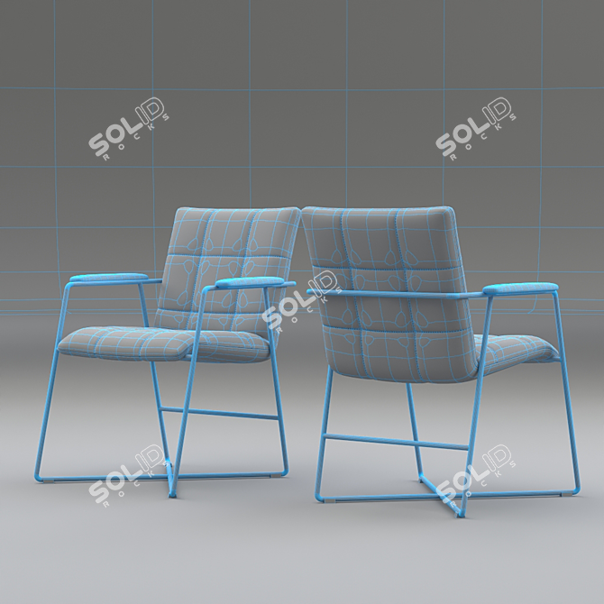 Sleek Vision Bed: Modern, Multifunctional 3D model image 2