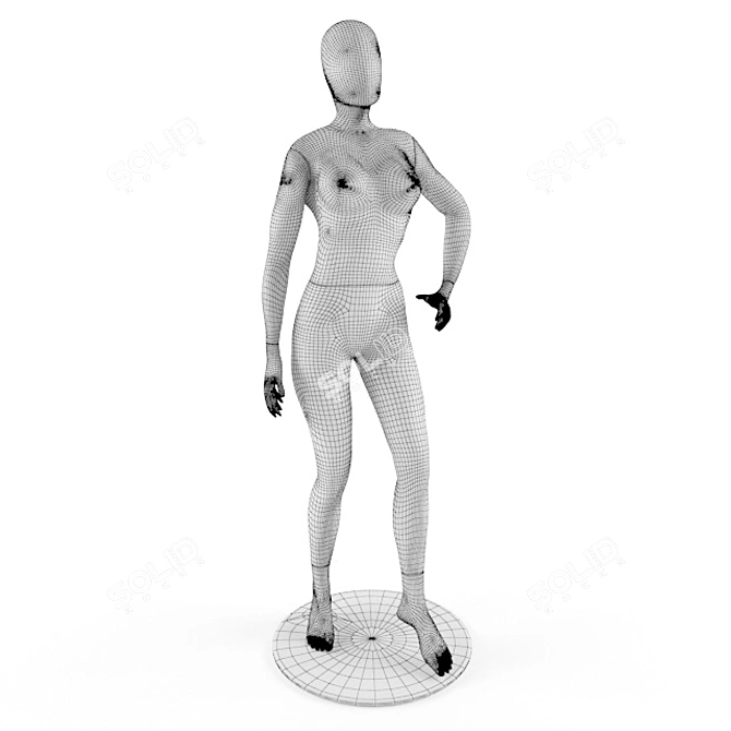 Transparent Female Mannequin 3D model image 3