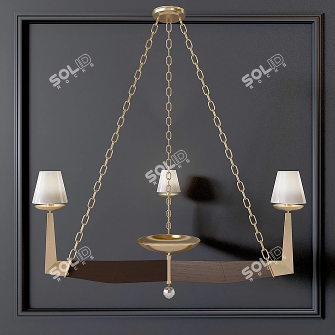 Sleek Elegance: Modern Chandelier 3D model image 1