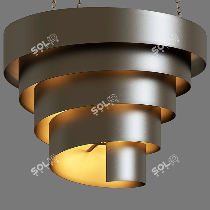 Elegant Chiffonade Pendant Light 3D model image 1