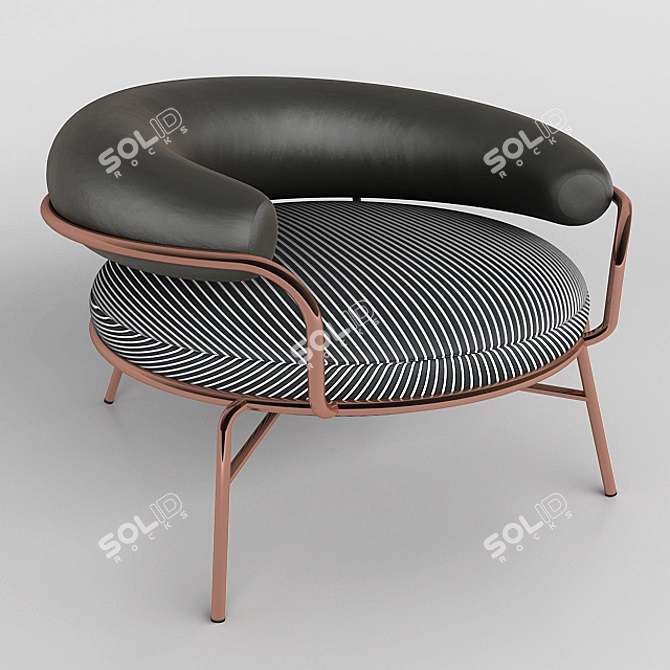 Elegant Medici Armchair 3D model image 1