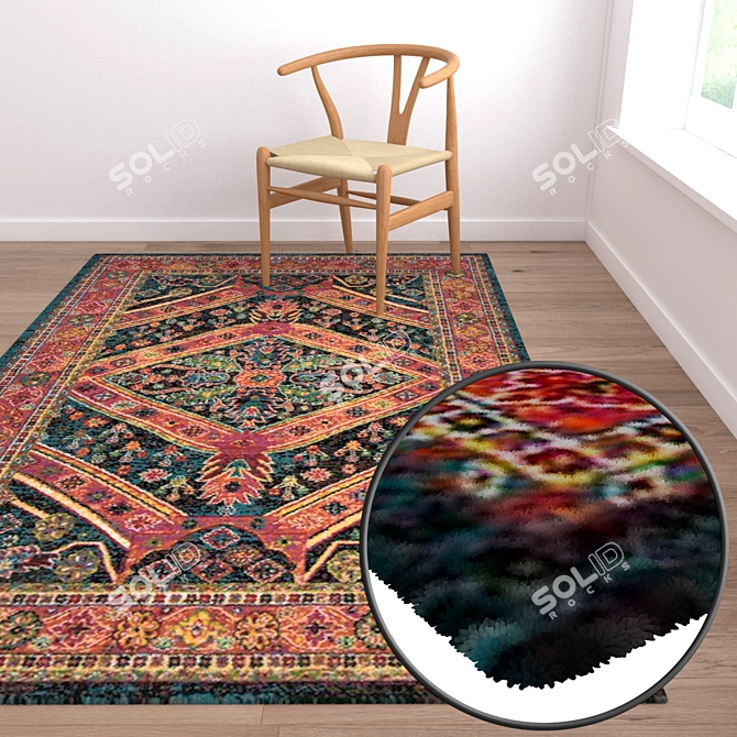 Versatile Carpet Set: High-Quality Textures 3D model image 2