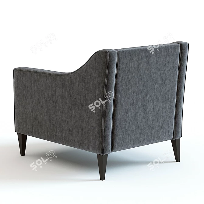 Sleek Hogarth Armchair: Exquisite Design 3D model image 3