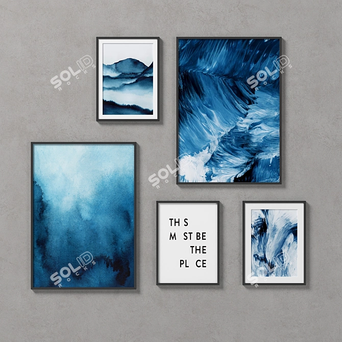 Eclectic Frame Set - 5 Pieces 3D model image 1