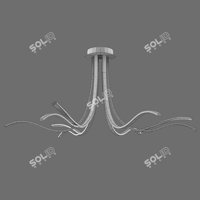 CORINTO Chandelier: OM Mantra Elegance 3D model image 2