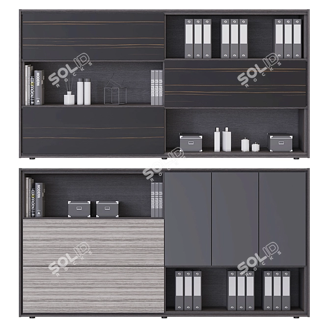 Stylish LAS ELITE Cabinets 3D model image 1