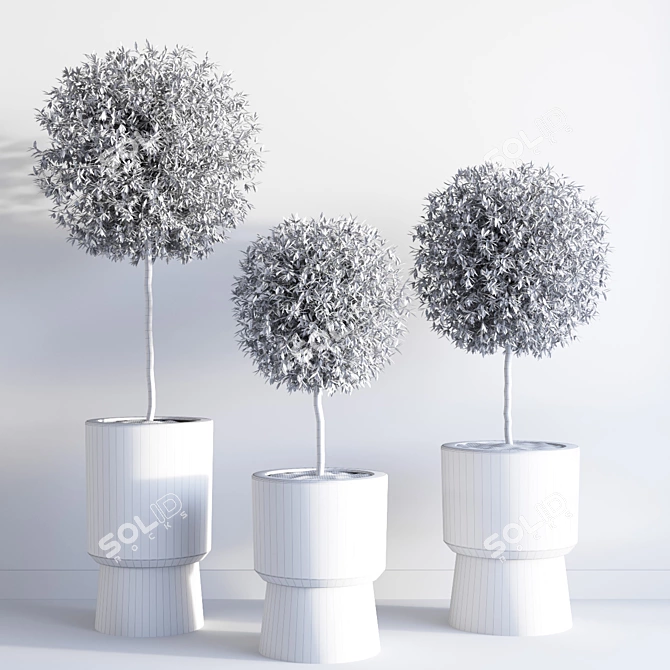 Elevate Your Space: Bishop Pedestal Planters 3D model image 2