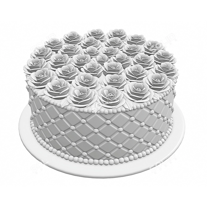 Decadent Chocolate Cake 3D model image 2