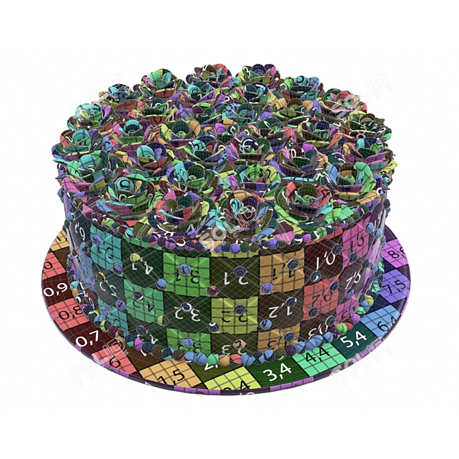 Decadent Chocolate Cake 3D model image 3