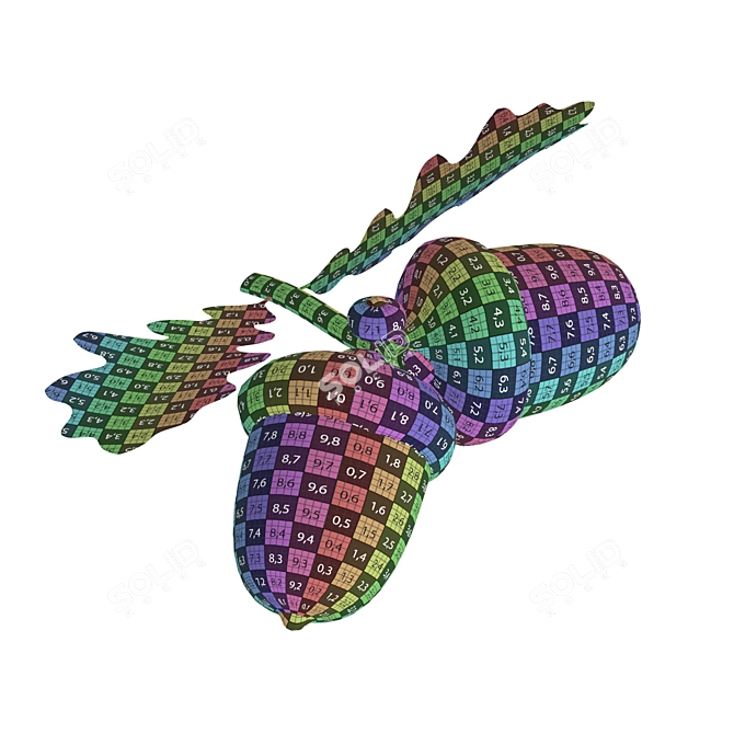 Leafy Delights: Dried Acorns for Natural Crafts 3D model image 3
