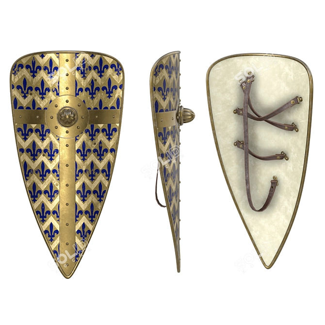 High-Quality Norman Long Shield 3D model image 1