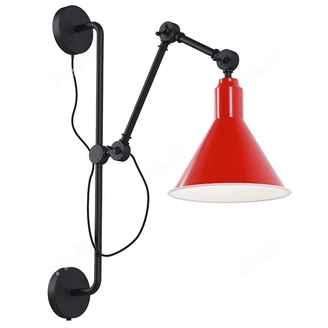 Modern Buco Long Wall Lamp 3D model image 3