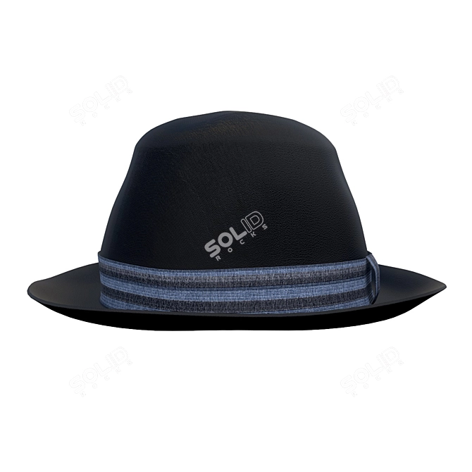 Stylish Retro Hat: Vintage Elegance 3D model image 2