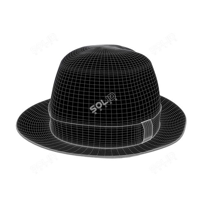 Stylish Retro Hat: Vintage Elegance 3D model image 3