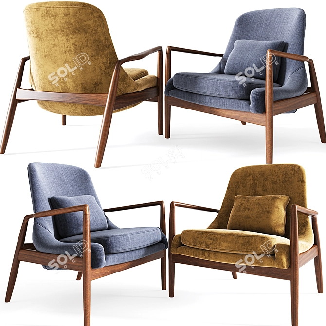 Contemporary Lucas Lounge Chair 3D model image 1