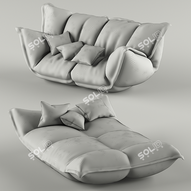 Versatile Modern Sofa Bed 3D model image 3