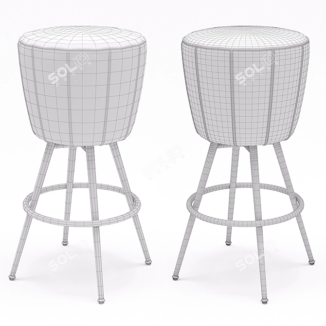 Elegant Eichholtz Bar Stool 3D model image 3