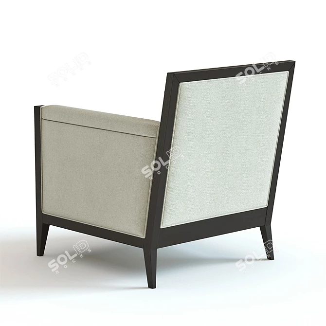 Sleek Bradley Armchair: 3D Model 3D model image 3