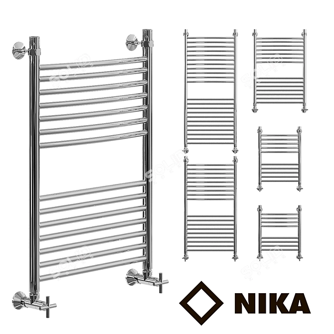 OM LDP (g2) Heated Towel Rail: Stylish and Functional 3D model image 1