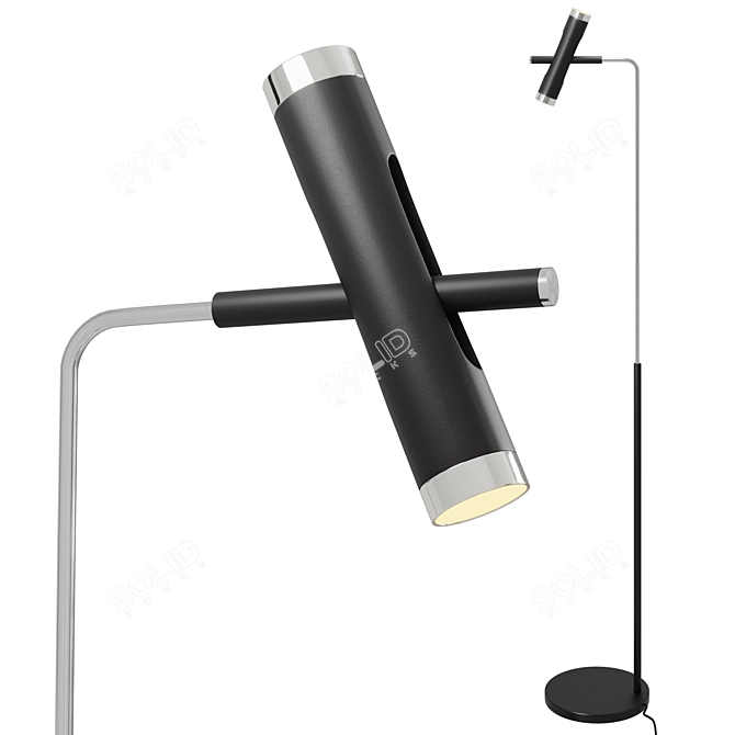 Sleek Ambit LED Floor Lamp 3D model image 1