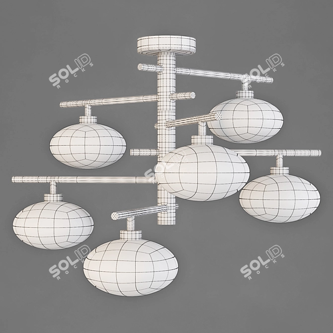 Elegant Italux Fiorenzo Ceiling Lamp 3D model image 2