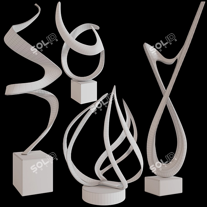 Dynamic Fireball Sculpture Award 3D model image 2