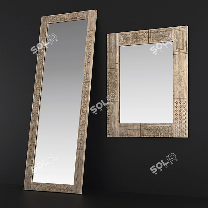 Puro Collection Mirrors: Charming & Unique 3D model image 1