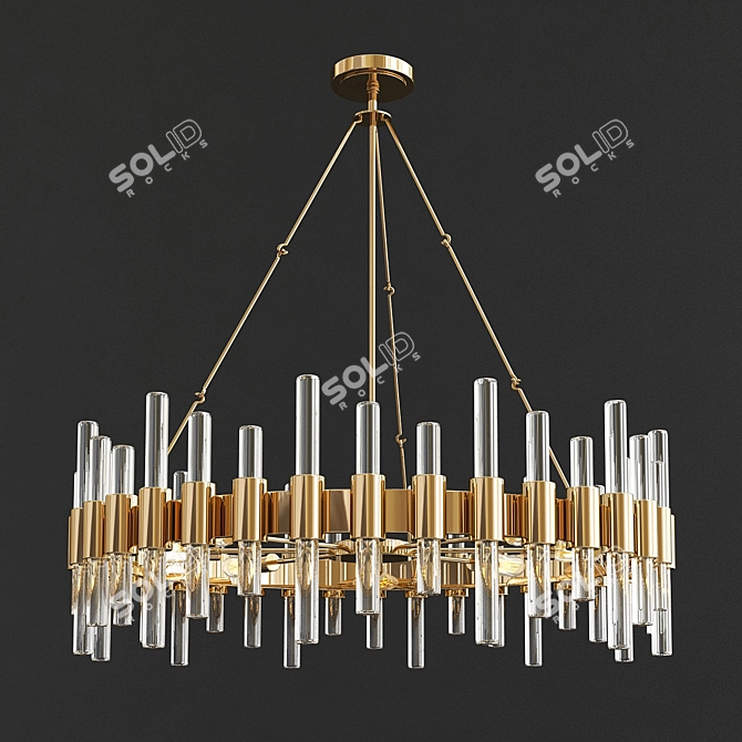 Elegant Chandelier Collection: Arteriors, Eichholtz, Nemo & Luxxu 3D model image 2