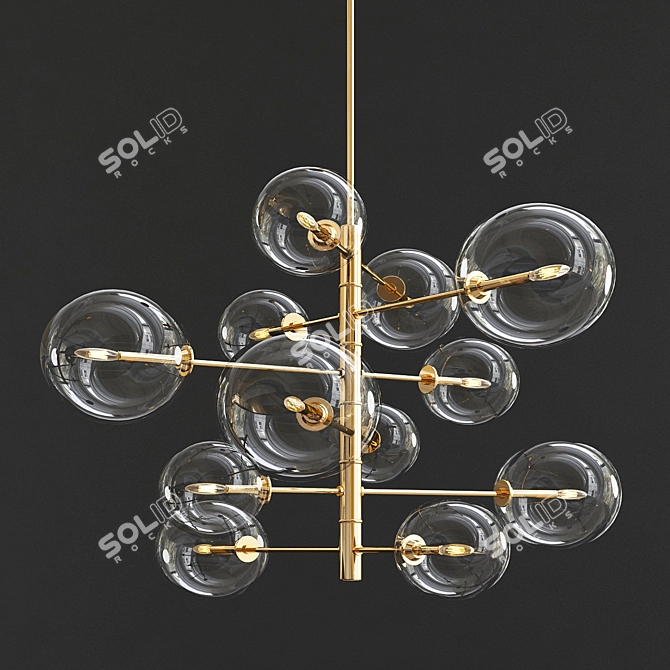 Elegant Chandelier Collection: Arteriors, Eichholtz, Nemo & Luxxu 3D model image 3