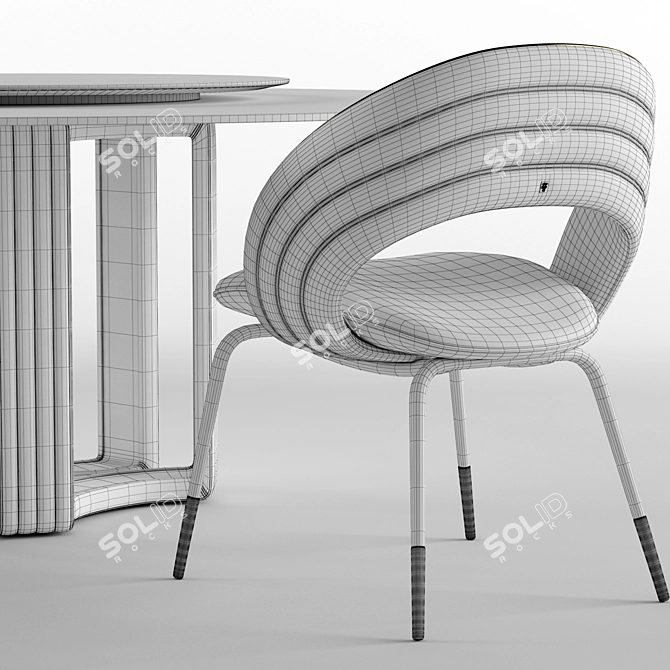 Kylo Chair and Table - Aesthetic Elegance 3D model image 3