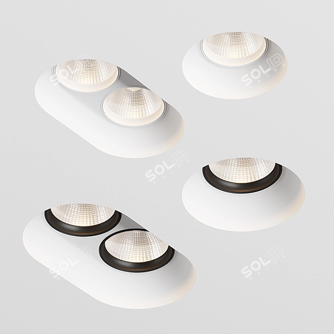 XAL Invisible Trimless Round LED Lights 3D model image 1