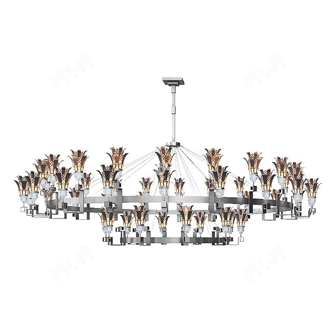 Glamour Crystal Chandelier 3D model image 1