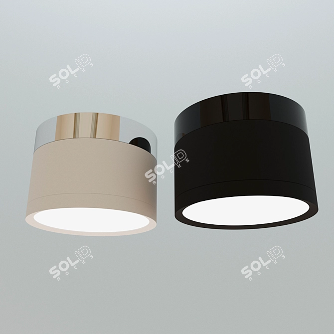 Modern LED Ceiling Light: Black/White ELEKTROSTANDART 3D model image 1