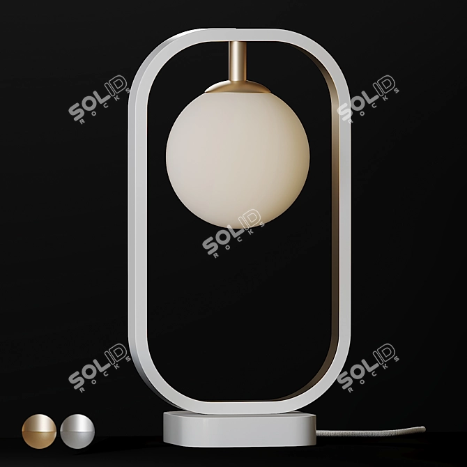 Avola Silver Gold Table Lamp 3D model image 1