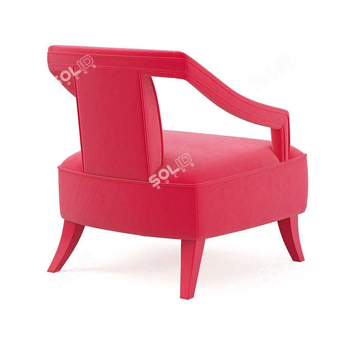 Elegant Munna Corset Armchair: Luxurious Comfort for Your Home 3D model image 2