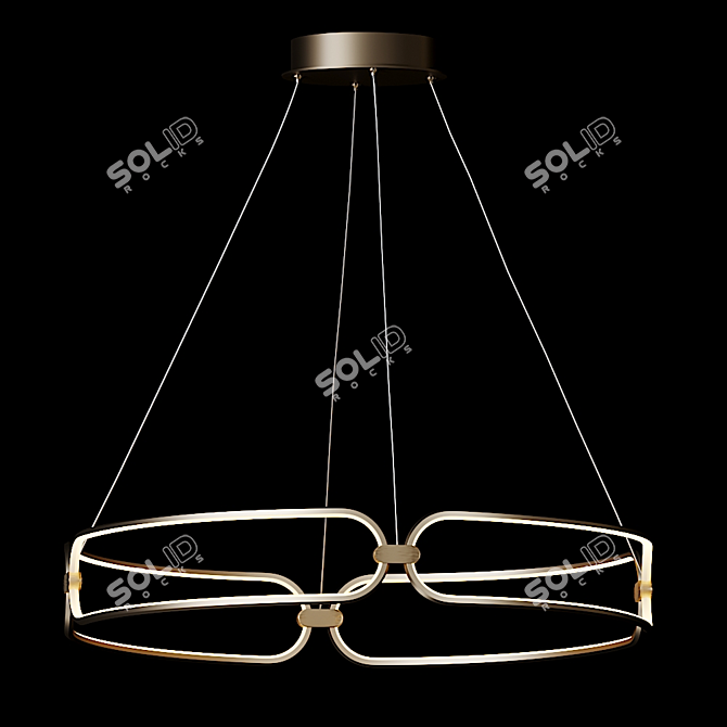 Sleek Chain Pendant Light - Maytoni Modern 3D model image 2