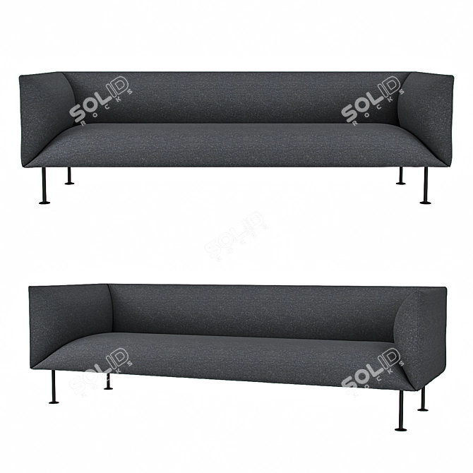 Sleek and Stylish Godot Sofa 3D model image 3