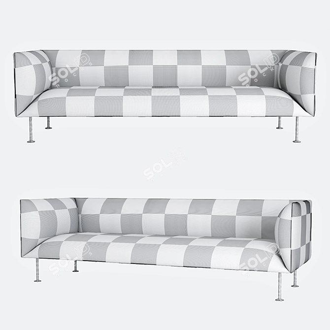 Sleek and Stylish Godot Sofa 3D model image 2