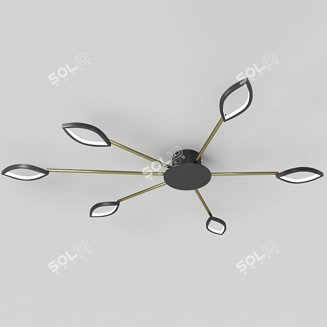 Daggry Modern Metal Ceiling Chandelier 3D model image 1