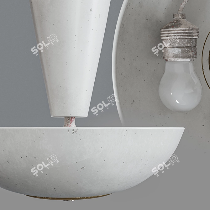 Vintage Gino Sarfatti 3003 Ceiling Lamp 3D model image 2